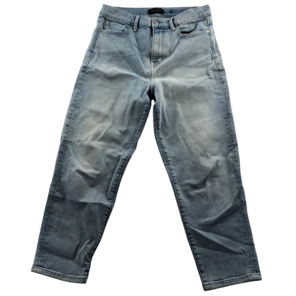 Banana Republic Womens Jeans Size 27  Light Blue High-Waisted Straight-Leg